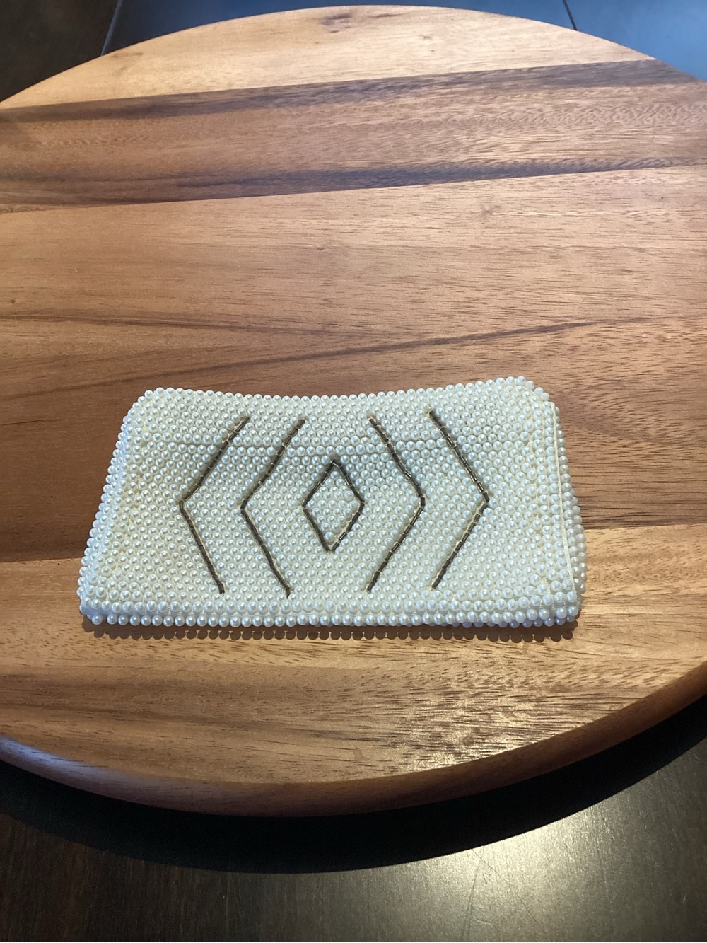 Emson Vintage Beaded Pearl Evening Bag Clutch, Japan ‘60s